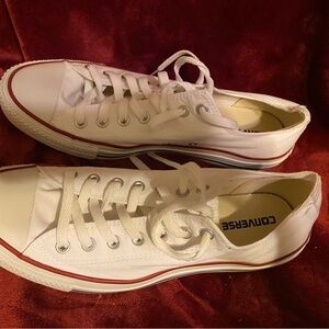 Converse White and Red Canvas Shoes
